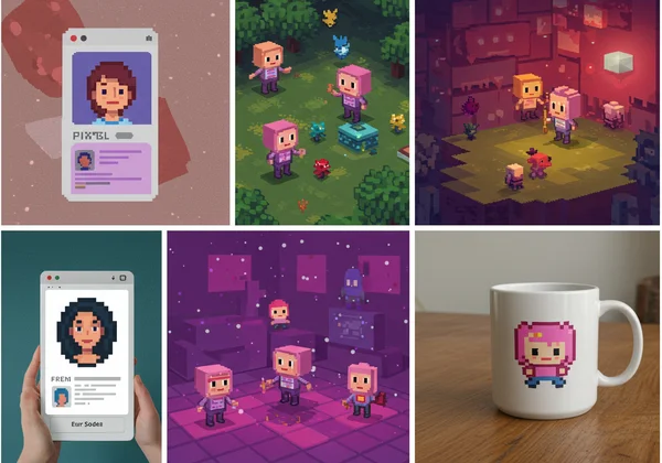 Pixel art character used as social media avatar or game asset