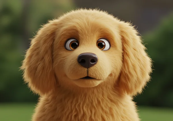 A pet transformed into a whimsical Pixar 3D character