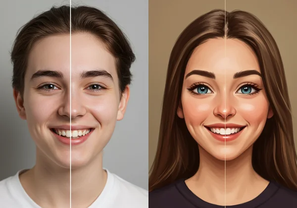 original photo to high-quality AI cartoon