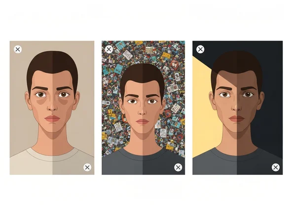 Examples of common photo flaws confusing AI