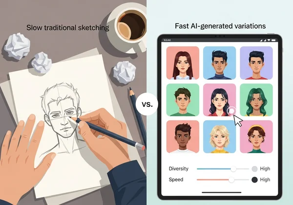 Rapid game character concept generation dashboard