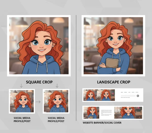 Square and wide mockups