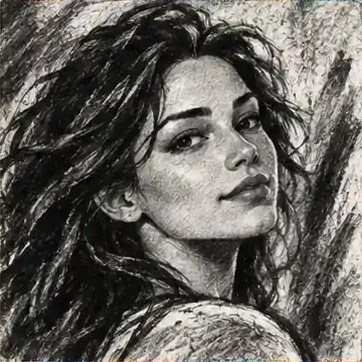Charcoal illustrative style preview