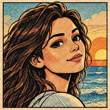 Newsprint illustrative style preview