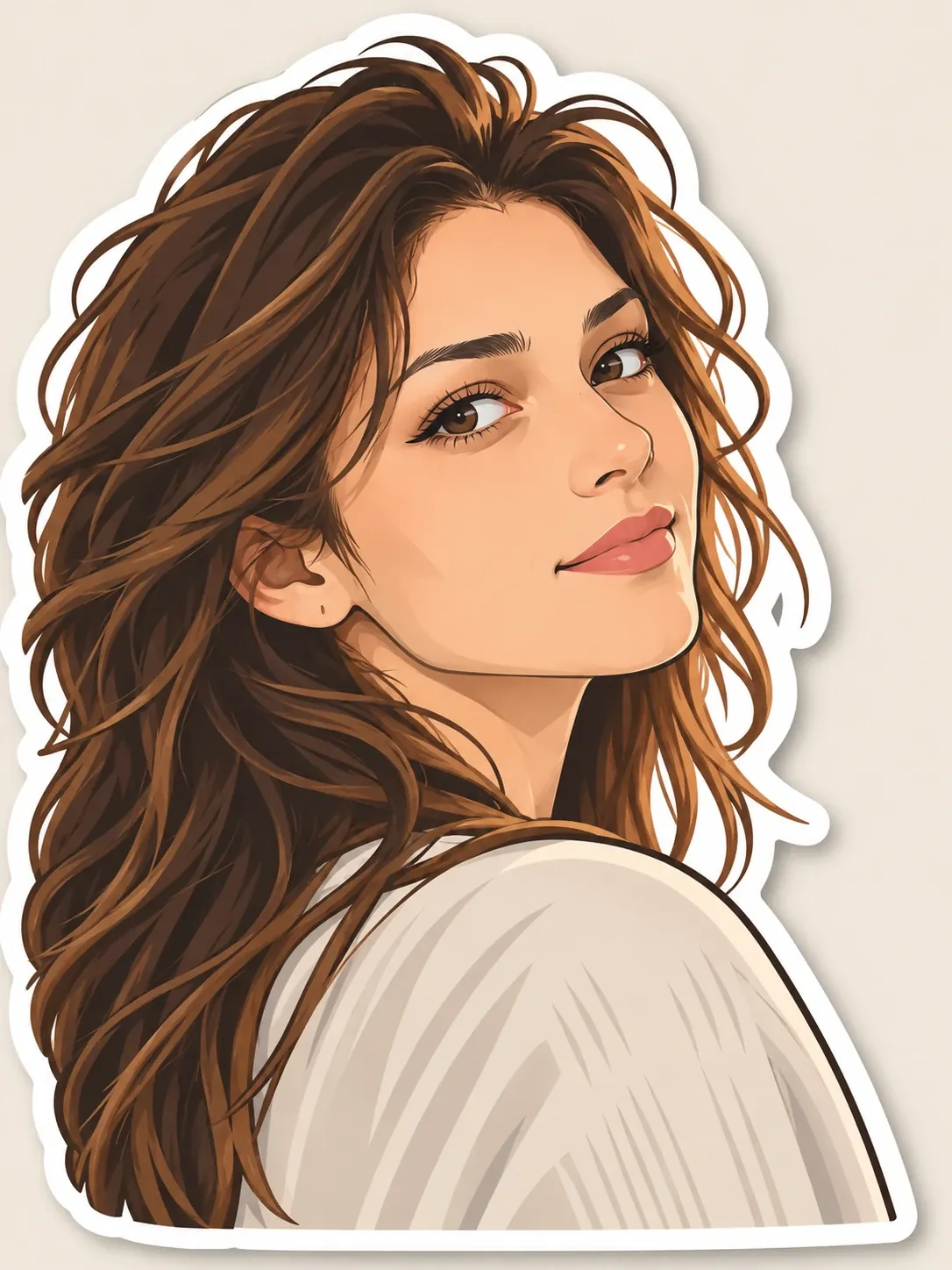 Sticker illustrative style preview